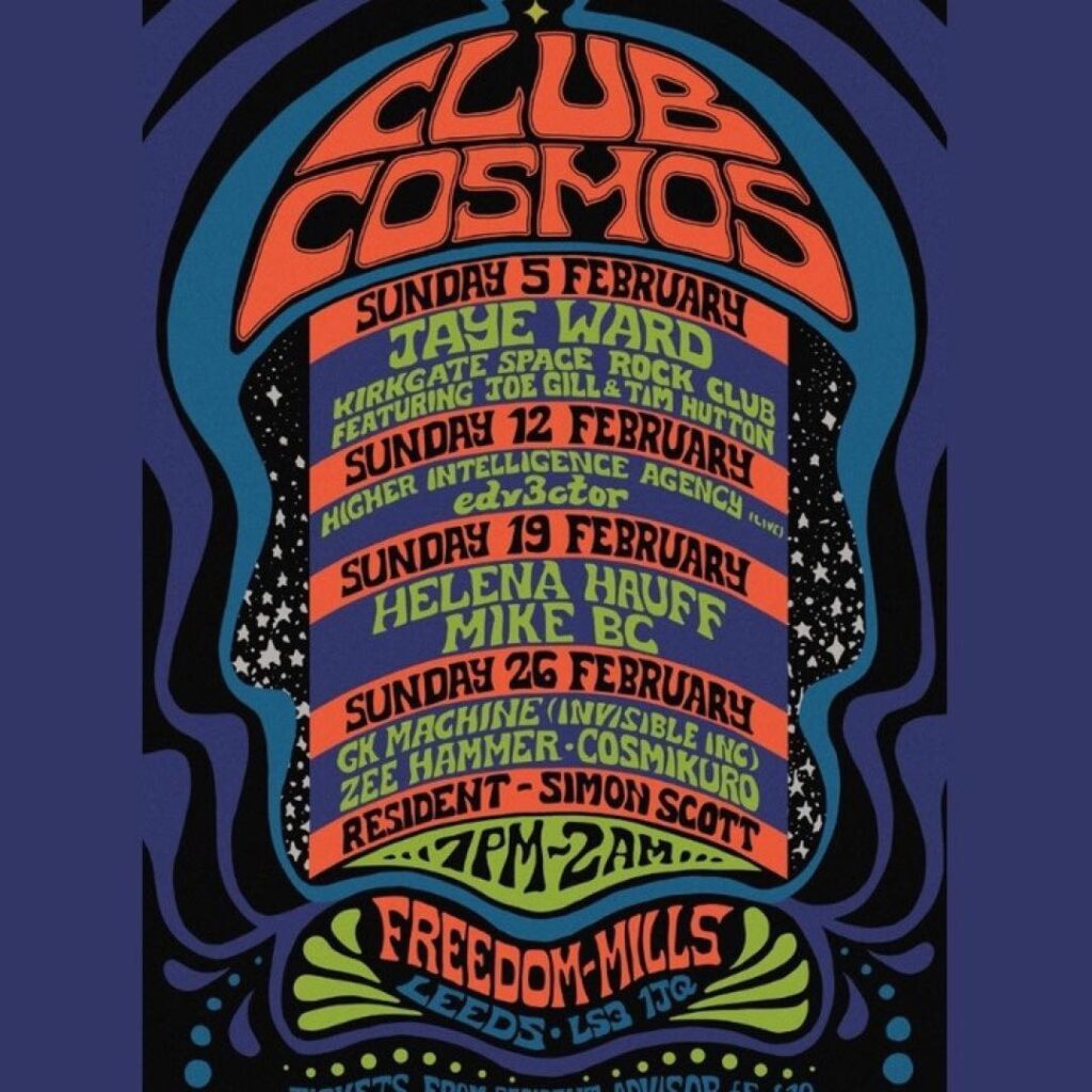 Club Cosmos at Freedom Mills, Leeds - every Sunday 7pm - 2am